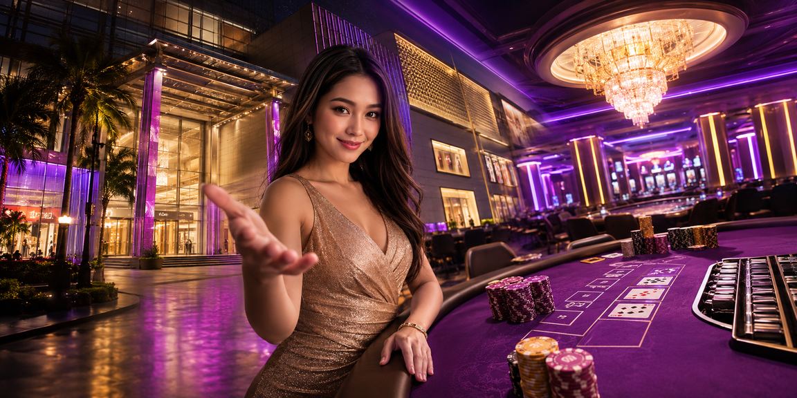 Meja Baccarat kasino langsung bergaya Melayu di Kuala Lumpur