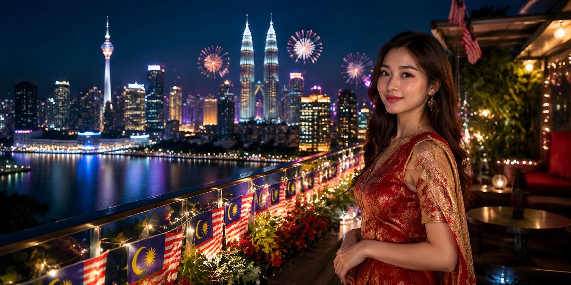 Suasana kasino hiburan bergaya Melayu di Malaysia dengan meja permainan